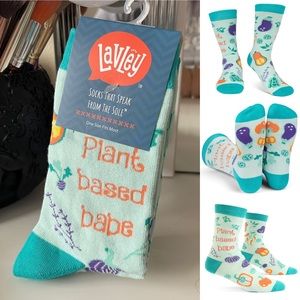 Lavley Socks Plant Based Babe One Size Fits Most Women’s Size 7-11